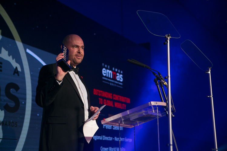 Peter Sewell, recipient of the 2017 FEM EMEA EMMA for his Outstanding Contribution to Global Mobility